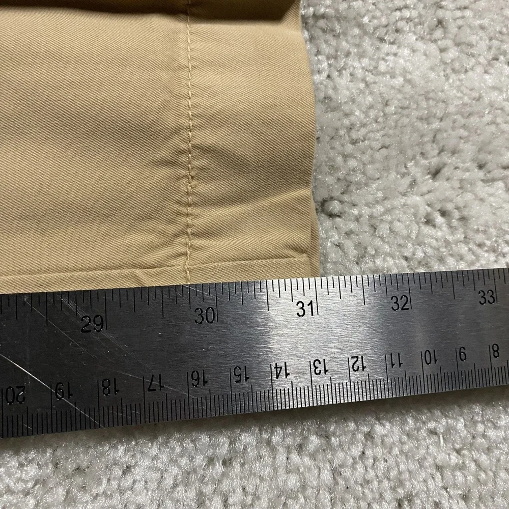 Tommy Bahama Pants Mens 34x30 Khaki Flat Front Pima Cotton Chino Work Office